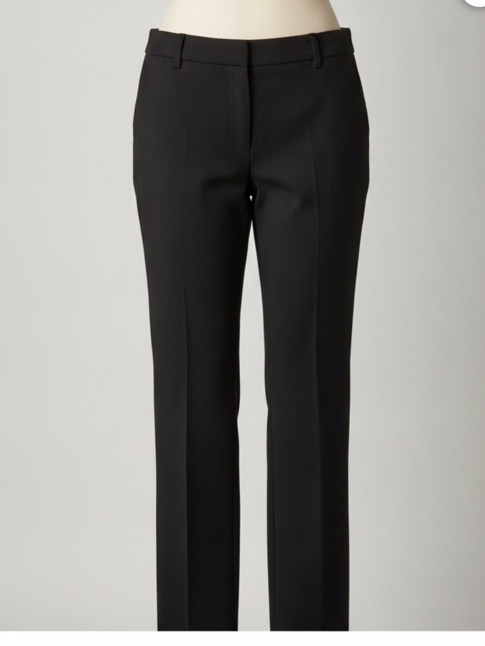 Black Track Pants with Wide Waistband and Straight Fit